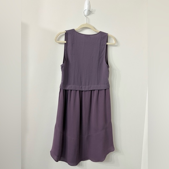 💙WILFRED Vignette silk blend short sleeve Dress Women’s 10 Purple Casual Office - Picture 4 of 4